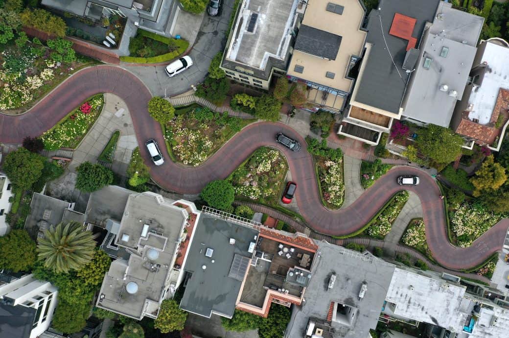 Lombard Street - one of the most winding streets in the world